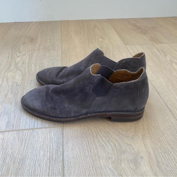 Trask Gray Leather Suede Ankle Boots - Picture 3 of 6